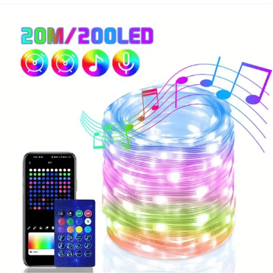 "Christmas lights"
"Bluetooth fairy lights"
"Sound activated lights"
"Waterproof LED string lights"
"DIY ambient lighting"
"Holiday decoration lights"
"Music sync lights"
"Smart LED Christmas lights"
"Outdoor and indoor fairy lights"
"RGB copper string lights"