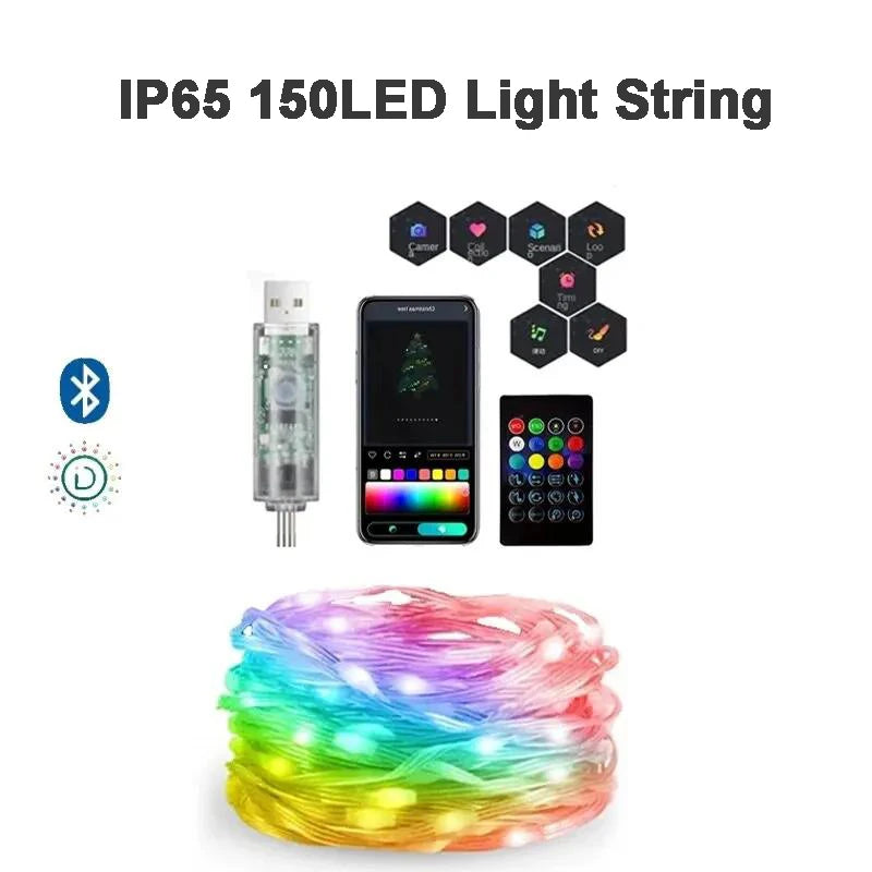 "Christmas lights"
"Bluetooth fairy lights"
"Sound activated lights"
"Waterproof LED string lights"
"DIY ambient lighting"
"Holiday decoration lights"
"Music sync lights"
"Smart LED Christmas lights"
"Outdoor and indoor fairy lights"
"RGB copper string lights"