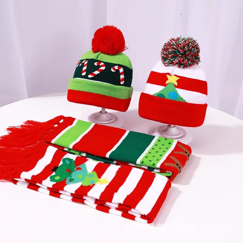 "LED Christmas""Hat and Scarf Set""Colorful Knitted Winter Accessories""for Kids, Women & Men""Holiday Gift"christmas gifts""christmas decorations""holiday shopping""christmas deals""stocking stuffers""christmas tree""last‑minute christmas gifts"