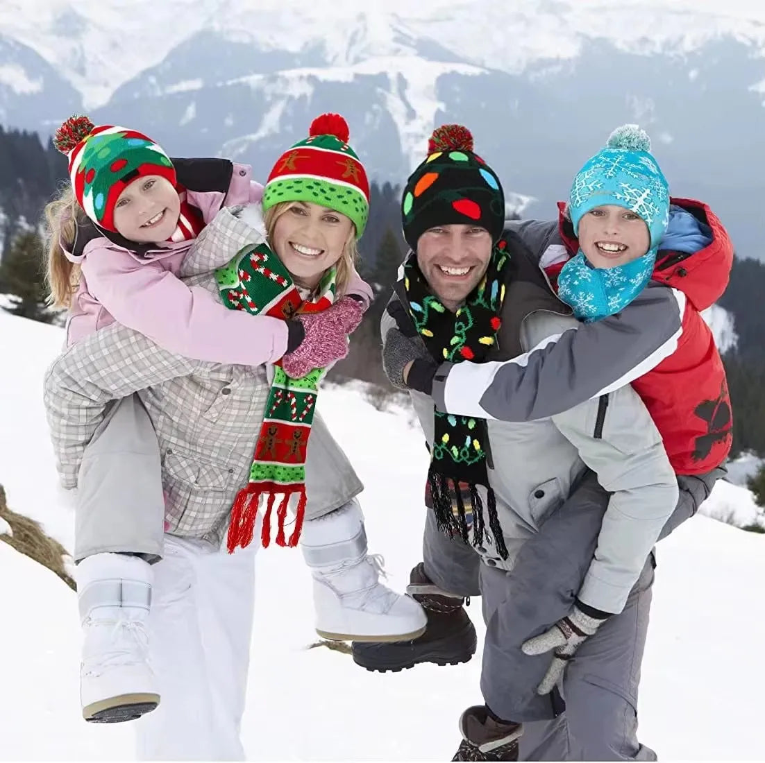 "LED Christmas""Hat and Scarf Set""Colorful Knitted Winter Accessories""for Kids, Women & Men""Holiday Gift"christmas gifts""christmas decorations""holiday shopping""christmas deals""stocking stuffers""christmas tree""last‑minute christmas gifts"