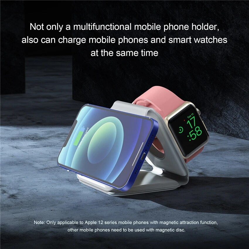 UltraCharge Trio: 3-in-1 Magnetic Wireless Charger