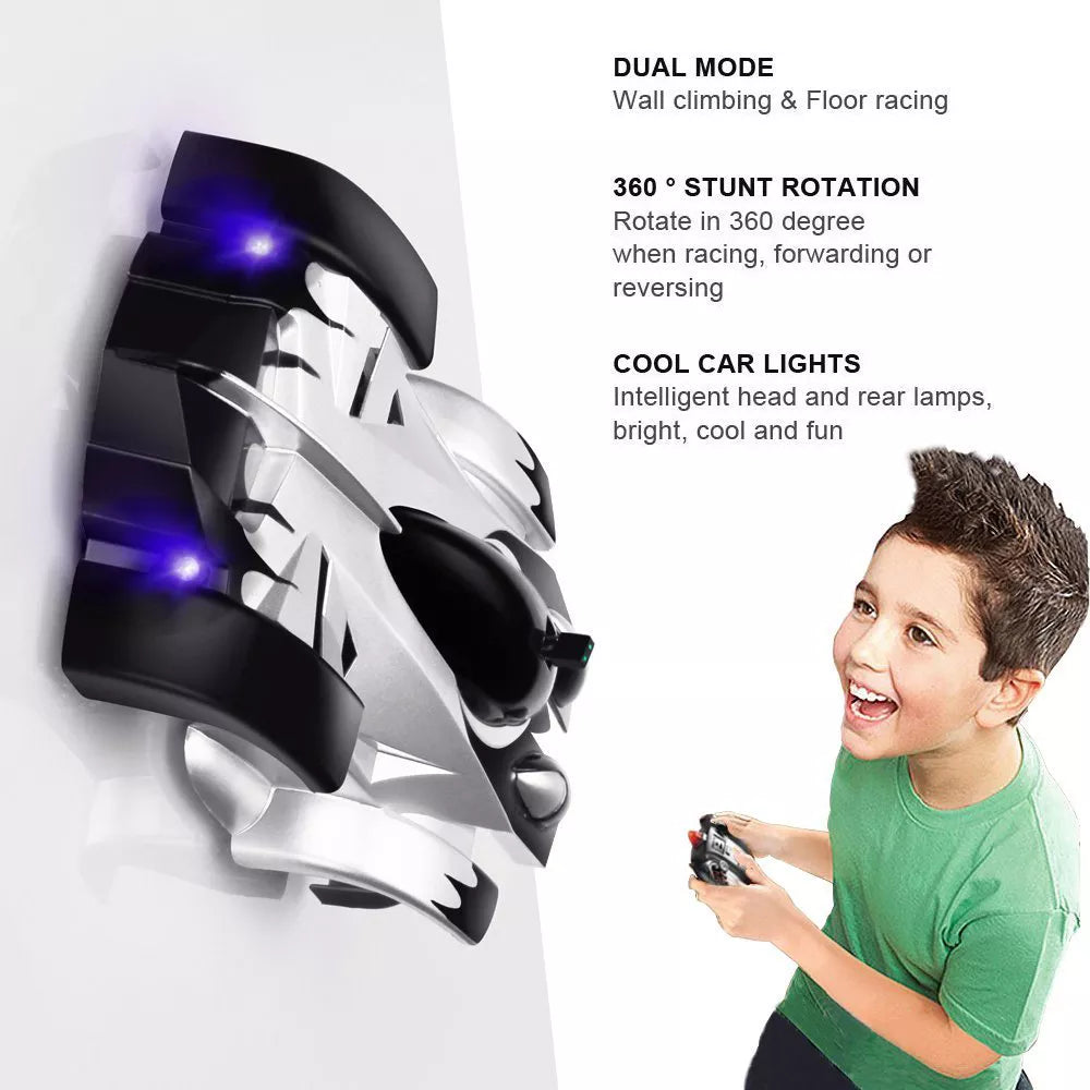 "RC Anti Gravity Car Spider""Remote Control Car,Wall Climbing Car,Gravity Defying 360 Degree Rotating Stunt RC Car with LED Light,Wall Climbing Land Dual-Mode Toy Car for Kids"