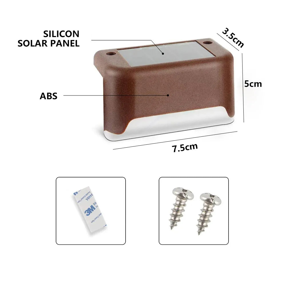 LED Solar Lamp Path Staircase Waterproof Outdoor Wall Light💡